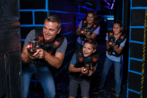 family game night, laser tag fun, family activities, indoor entertainment, laser tag games