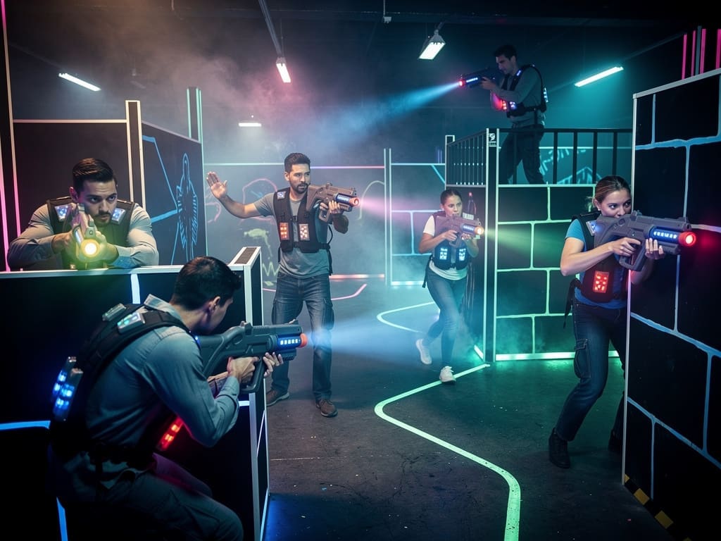 Laser Tag Strategies, Arena Domination, Team Coordination, Tactical Movement, Precision Shooting